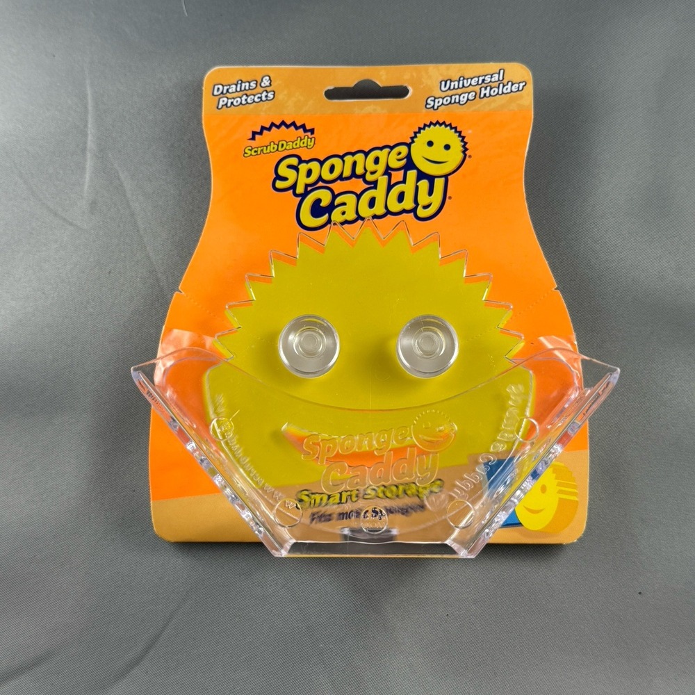 Scrub Daddy SPONGE CADDY Heavy Duty Sponge Holder Plastic Suction Cup Universal‎